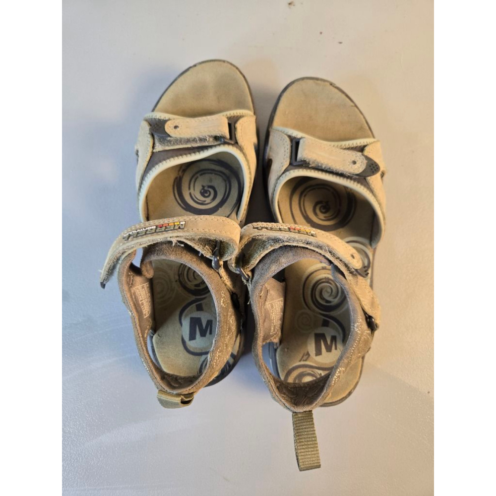 Women's Merrell Beige Gray Sandals Size 7 - Picture 7 of 9